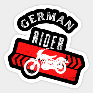 German Rider Motorcycle Vintage Biker Sticker